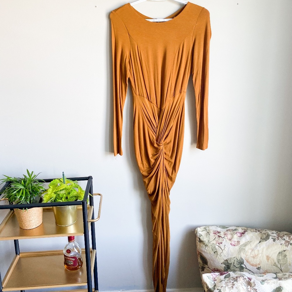Long sleeve split front maxi - Picture 1 of 3